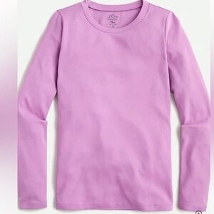 J. Crew || perfect fit long sleeve crewneck t shirt in sweet violet